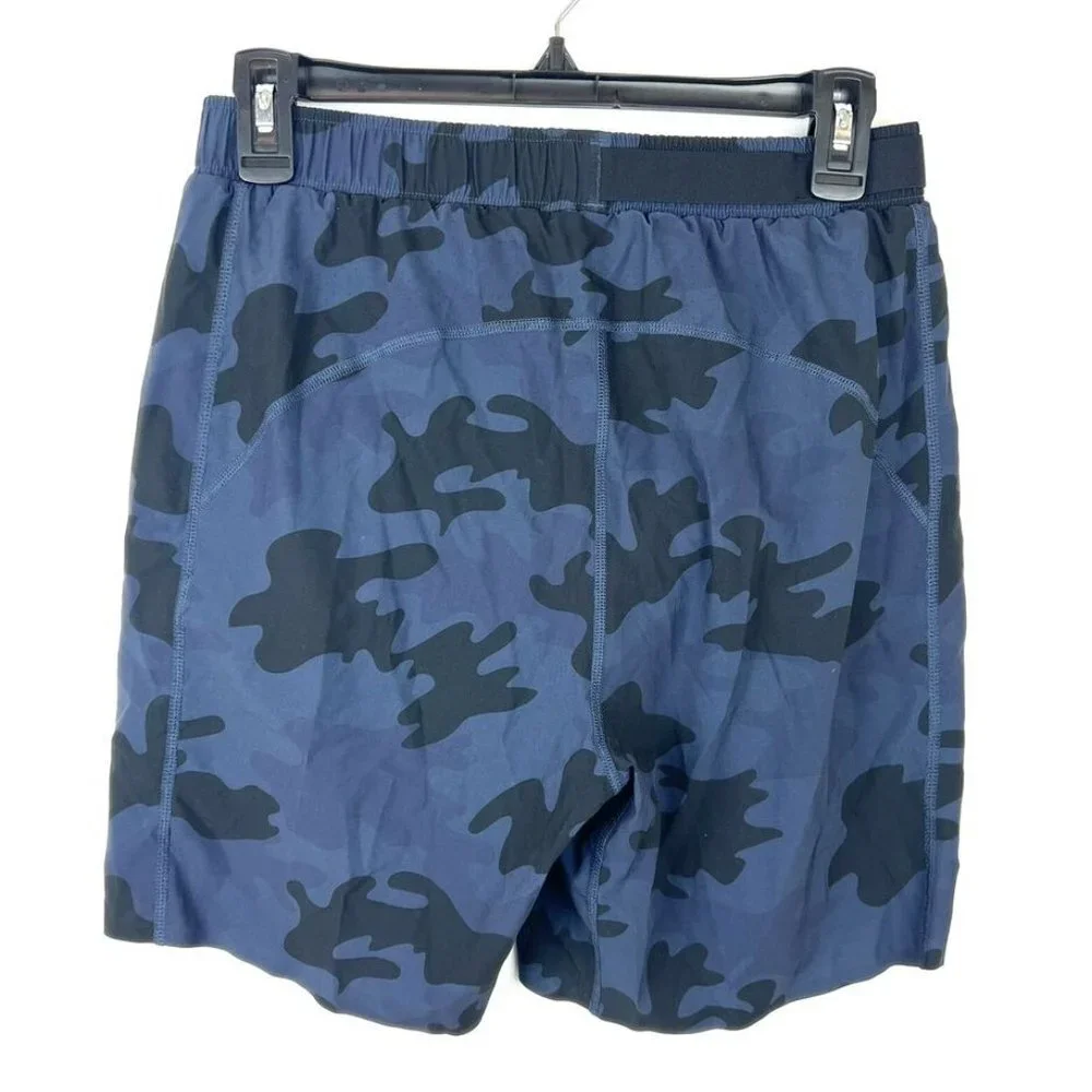 Rhone Men’s 4 Way Stretch Blue 7 Inch Swim Shorts Size S
